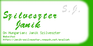 szilveszter janik business card